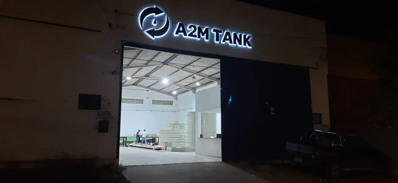 Fachada da fábrica A2M Tank em Uberlândia