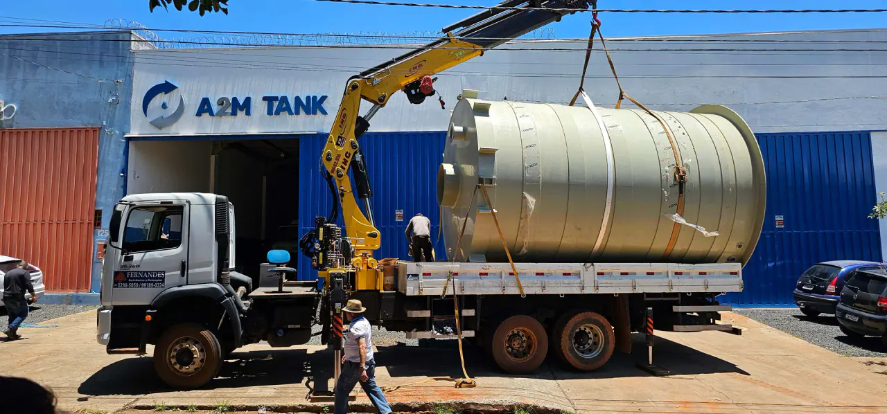 Equipamento modular A2M Tank saindo da fábrica