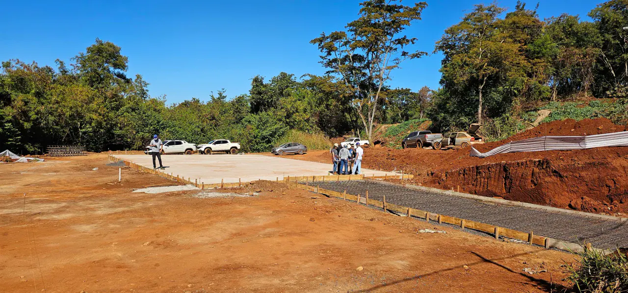 Fundação da obra da ETE Tamboré Miranda
